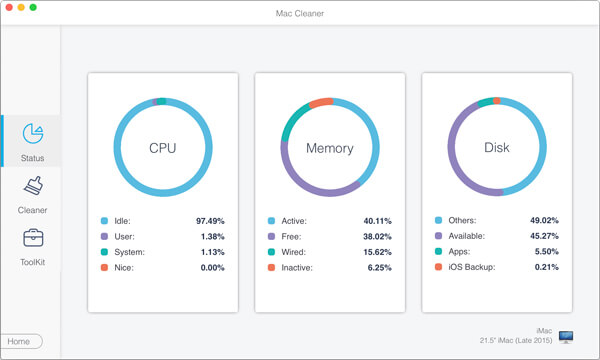 Interface Mac Cleaner