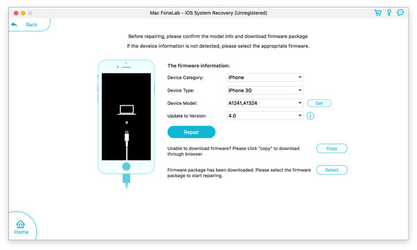 Reparar o sistema iOS