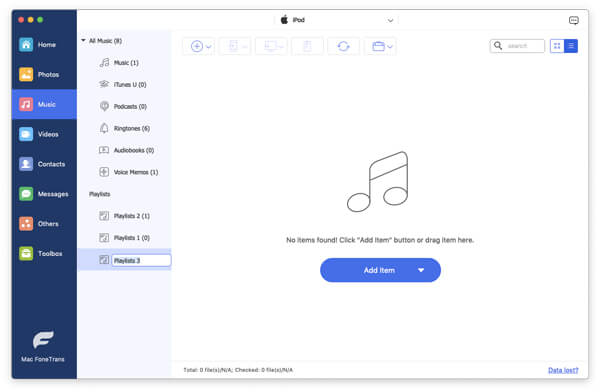 Criar lista de reprodução do iPod