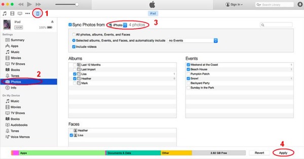 Transfira fotos do iPad para o Mac com o iTunes