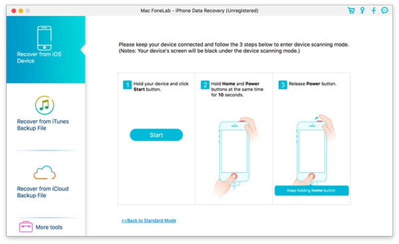 Recuperar do dispositivo iOS