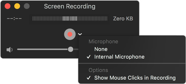 Definir configurações de gravação de tela do Mac