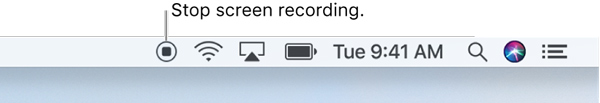 Pare a gravação de áudio da tela do QuickTime no Mac