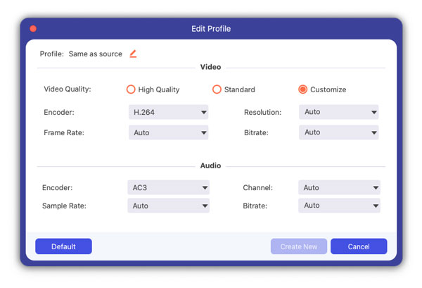 Ajustar configurações