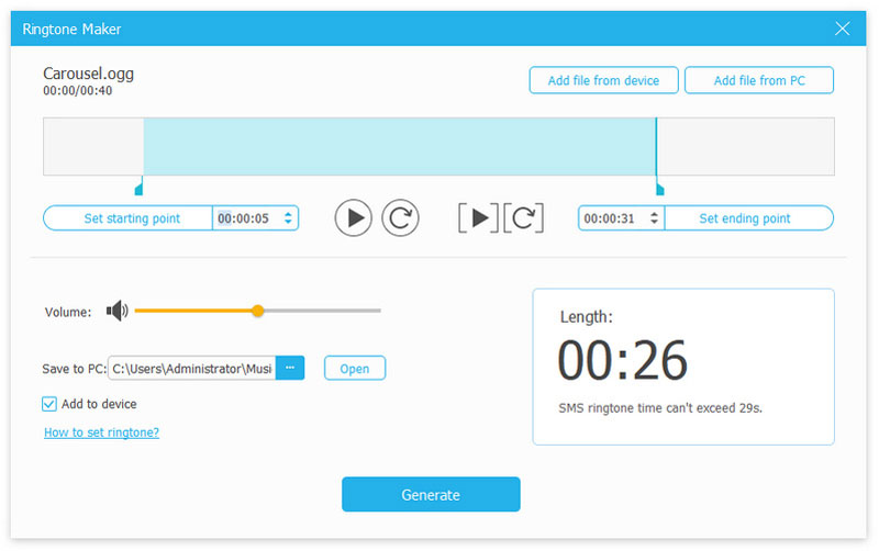 Adicionar ao dispositivo