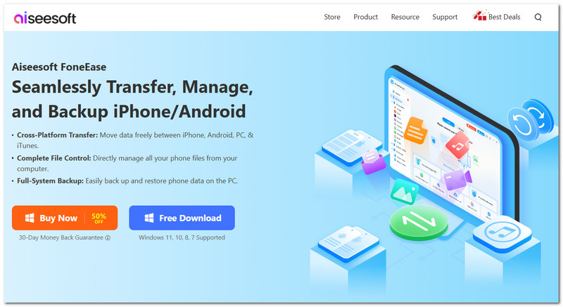 Transferência de Arquivos Aiseesoft Fonease