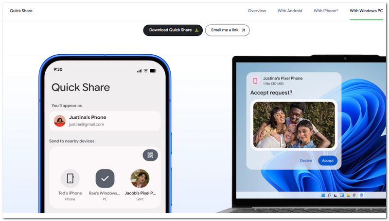 Transferência rápida de arquivos Share