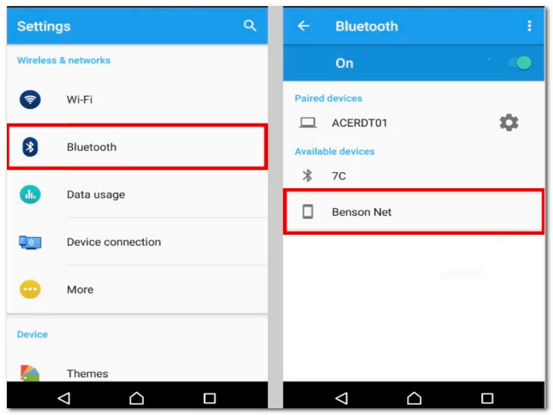 Ative o Bluetooth