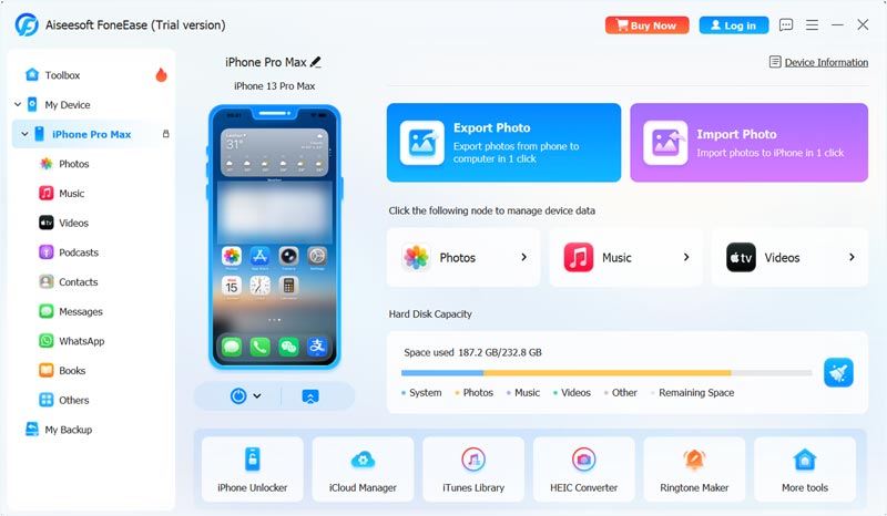 Conecte o iPhone ao Foneease