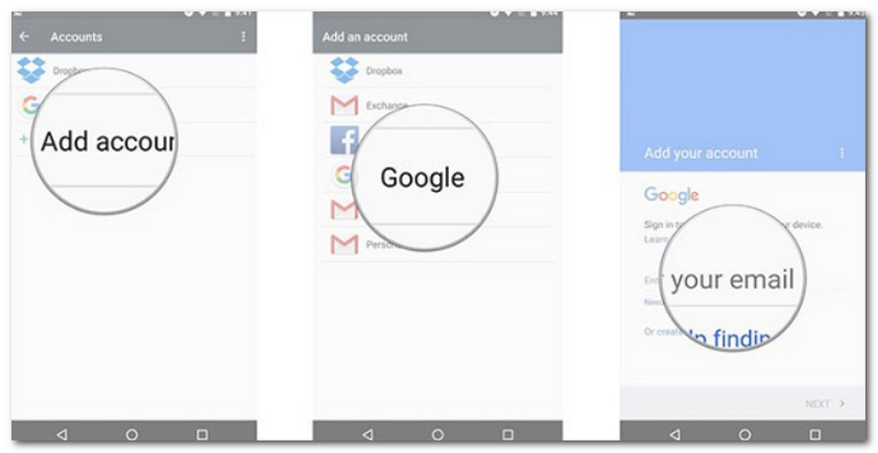 Faça login na sua conta do Google.