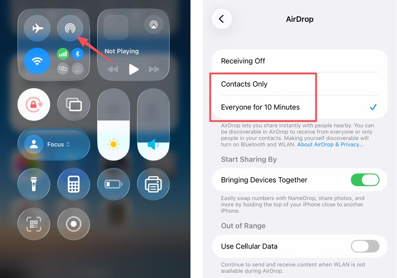 Ative o AirDrop no iPhone (para todos)