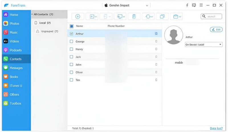 Editar ou renomear contatos