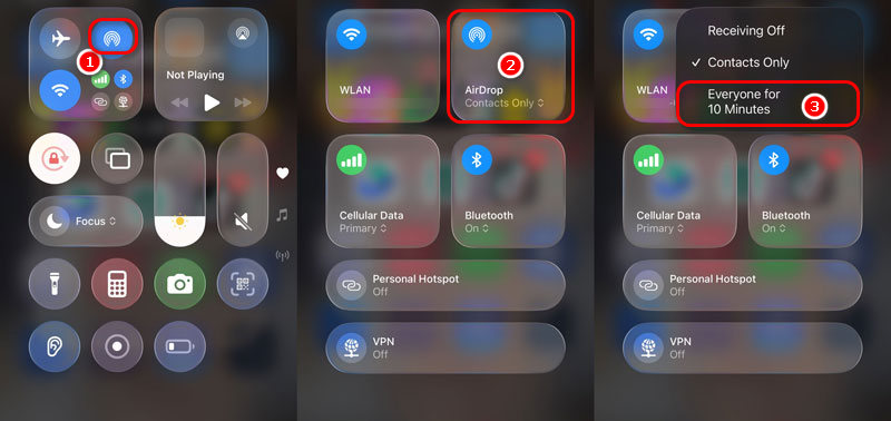 Ative o AirDrop para todos.