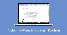 Assistandtd quer usar o chaveiro de login