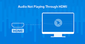 O áudio não está sendo reproduzido através do HDMI