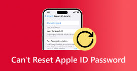 Não é possível redefinir a senha do ID Apple