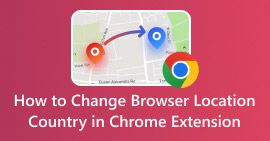 Alterar país de localização do navegador na extensão do Chrome