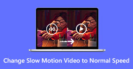 Alterar vídeos em câmera lenta para velocidade normal