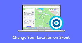 Alterar sua localização no Skout