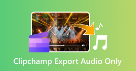 Clipchamp Exportar somente áudio