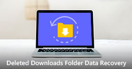 Recuperação de dados de pasta de downloads excluídos