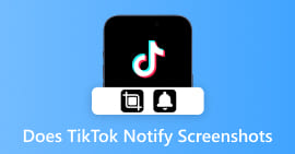 O TikTok notifica capturas de tela
