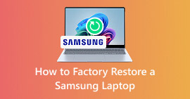 Restauração de fábrica de um laptop Samsung