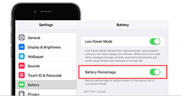 Como mostrar a porcentagem da bateria no iPhone/iPad/iPod touch