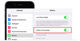 Como mostrar a porcentagem de bateria do iPhone no iPhone