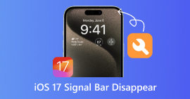 A barra de sinal do iOS 17 desaparece