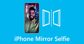 selfie no espelho do iphone