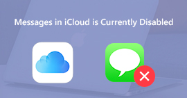 As mensagens no iCloud estão atualmente desativadas
