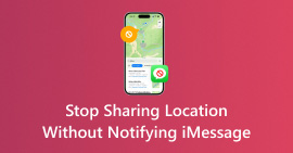Pare de compartilhar a localização sem notificar o iMessage