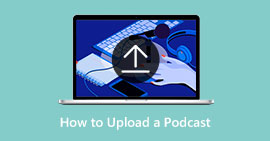 Faça o upload de um podcast
