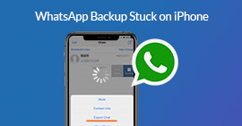 Backup iCloud do WhatsApp travado