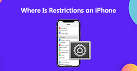 Onde estão as restrições no iPhone