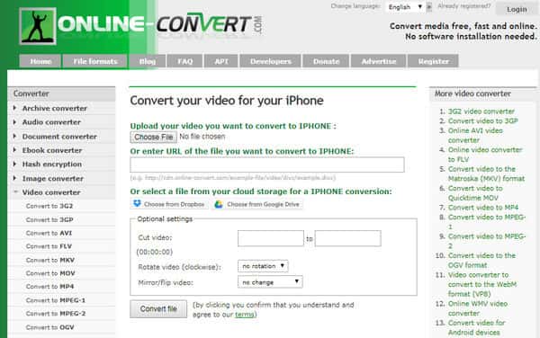 FLV on-line para iPhone