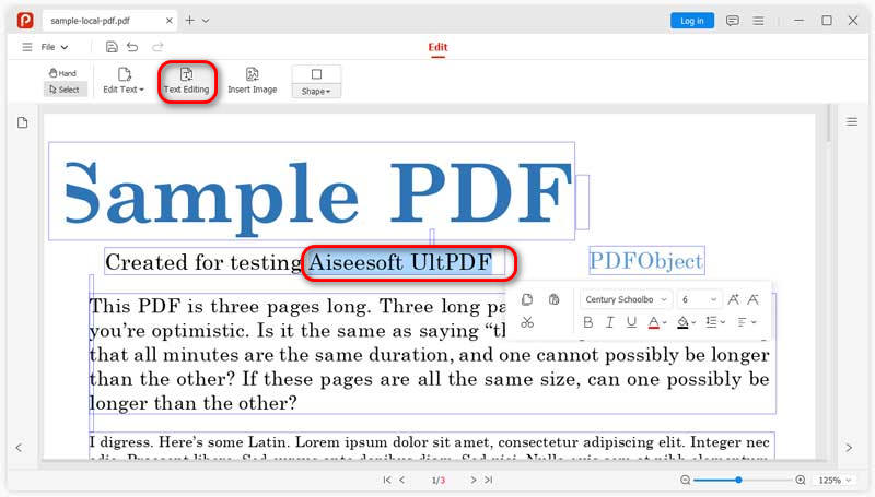 Adicionar texto ao PDF
