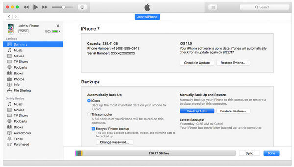 Fazer backup do iPhone para o iTumes