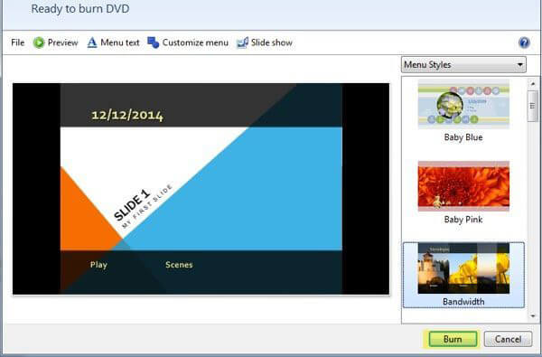 Grave PowerPoint em DVD com o Windows DVD Maker