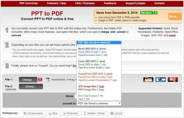 Alterar PPT para PDF
