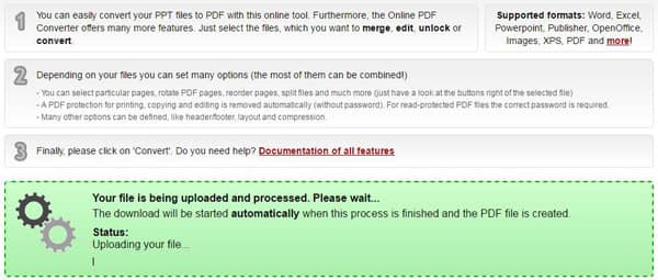 Converter PPT para arquivo PDF
