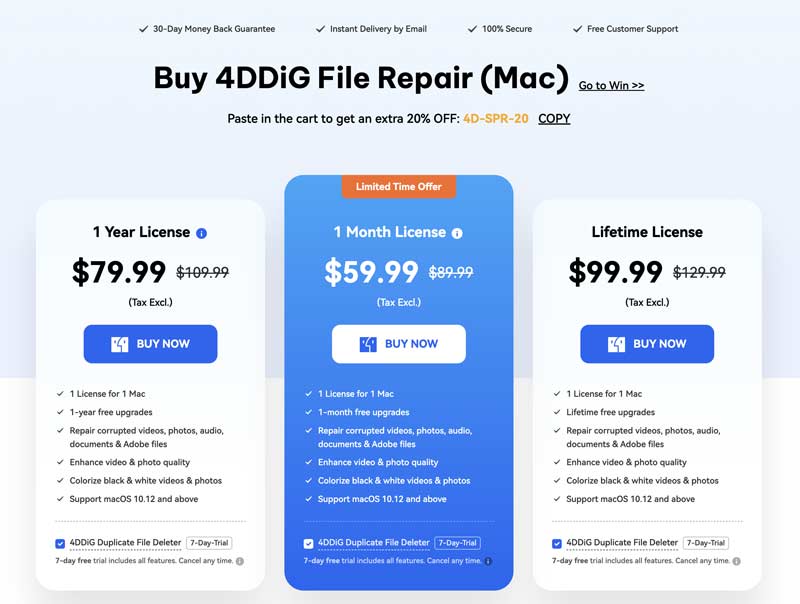 Compre o 4ddig File Repair para Mac