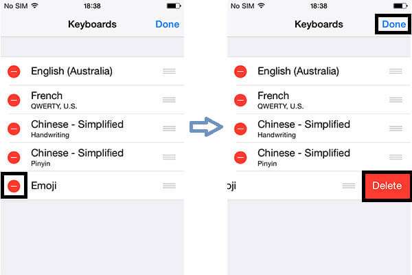 Excluir teclado emoji do iPhone