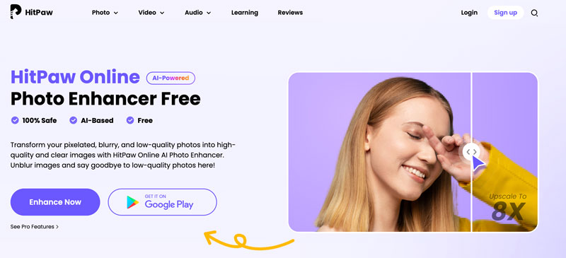 Aprimorador de fotos on-line HitPaw