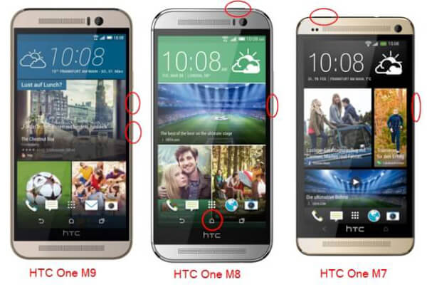Combinação de teclas HTC para captura de tela