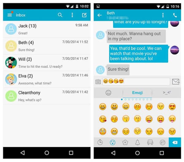 Melhor aplicativo de SMS para Android - Handcent Next SMS
