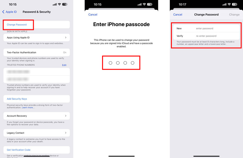 Mude a senha do Apple ID no iPhone iPad