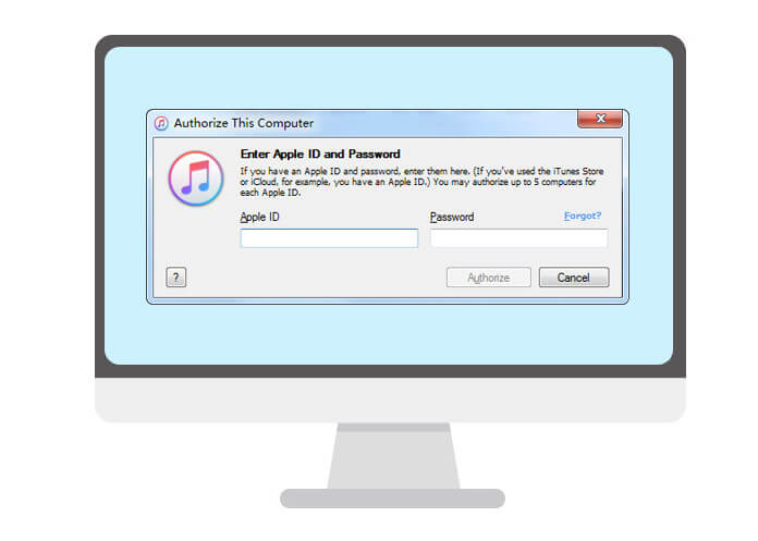 Autorizar ou desautorizar o computador no iTunes