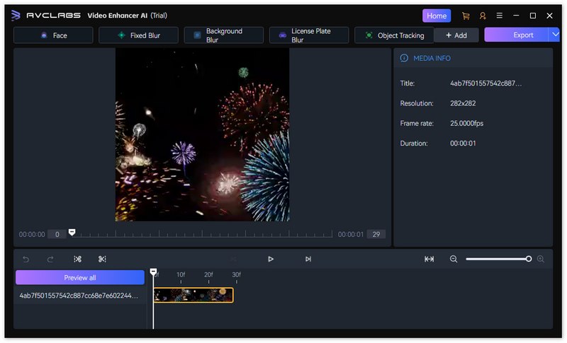 Modelo de IA de desfoque de vídeo da Avclabs